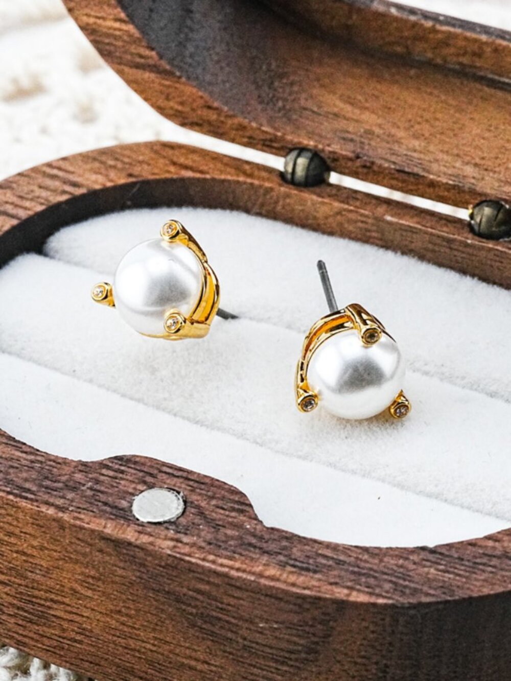 Kate Spade Three-Prong Zircon Stud Earrings